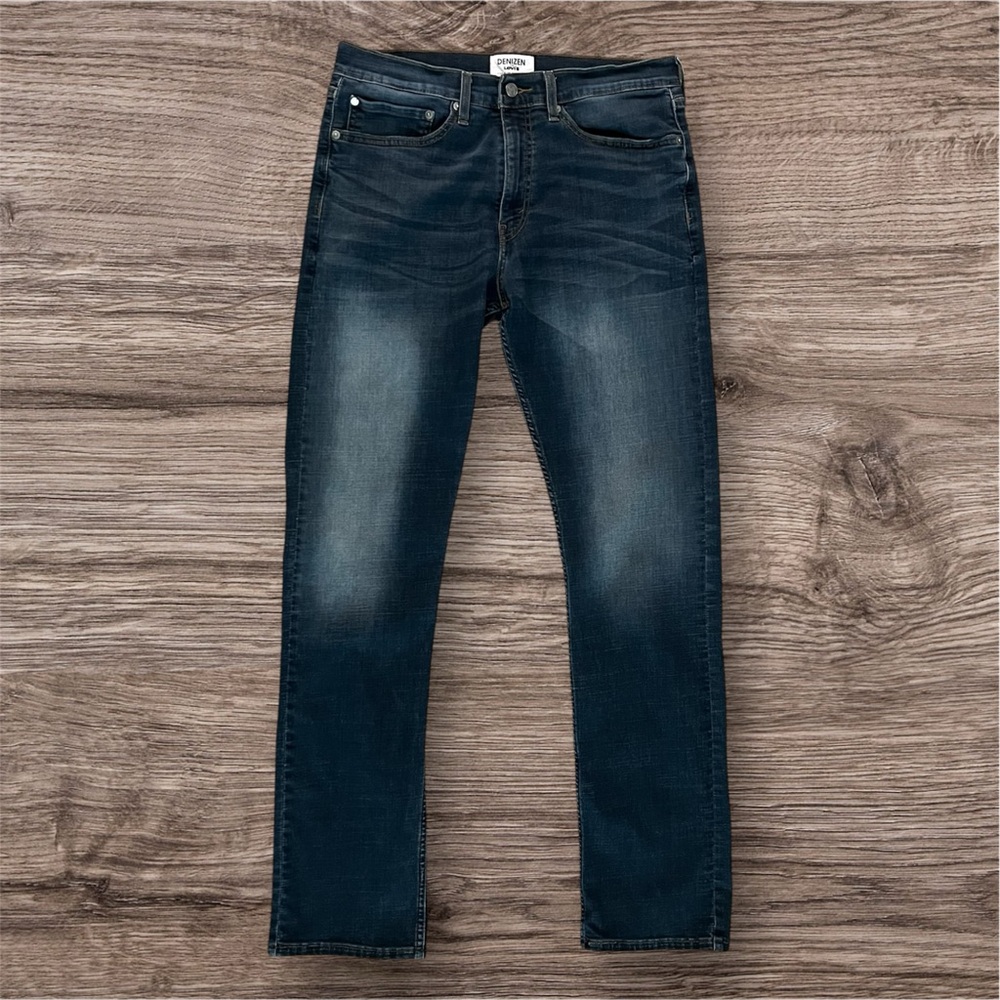 Men’s Levi’s Denizen Dark Wash Slim Straight Jeans, Style 232 | 34 x 34